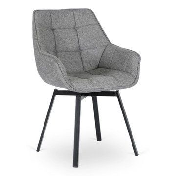 Обідній стілець поворотний MEBEL ELITE LUNA 2 Сірий