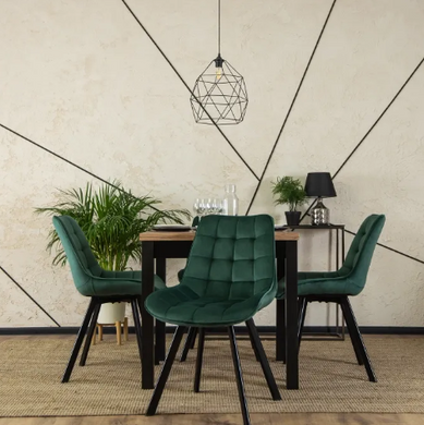 Стілець оксамитовий MEBEL ELITE RICK велюр Зелений