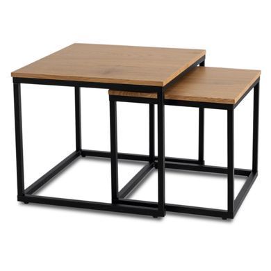 Комплект журнальних столів MEBEL ELITE CARMI 50*50 см Дуб золотий
