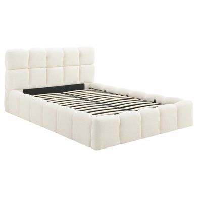 Ліжко MEBEL ELITE MURACJA Welur 160x200 см Кремовий