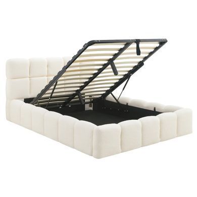 Ліжко MEBEL ELITE MURACJA Welur 160x200 см Кремовий