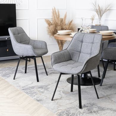 Обідній стілець поворотний MEBEL ELITE LUNA 2 Сірий