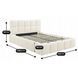 Ліжко MEBEL ELITE MURACJA Welur 160x200 см Кремовий