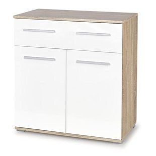 Комод Lima KM-1 Білий / Дуб Сонома 77х40 см HALMAR
