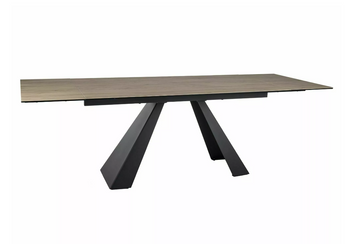 Стол Salvadore Ceramic BRĄZ SABBIA 160(240)х90 см Свет Коричневый / Черный Мат SIGNAL