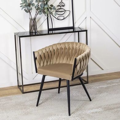 Стілець оксамитовий MEBEL ELITE EMPOLI Velvet Бежевий