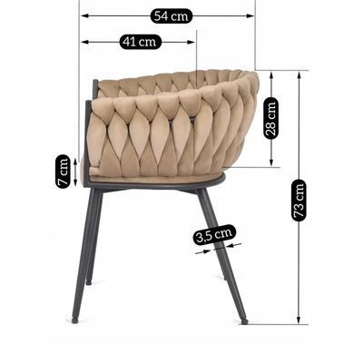Стілець оксамитовий MEBEL ELITE EMPOLI Velvet Бежевий