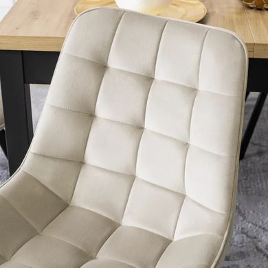 Стілець оксамитовий MEBEL ELITE RICK Velvet Кремовий