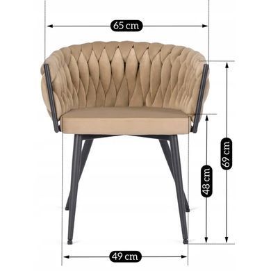 Стілець оксамитовий MEBEL ELITE EMPOLI Velvet Бежевий