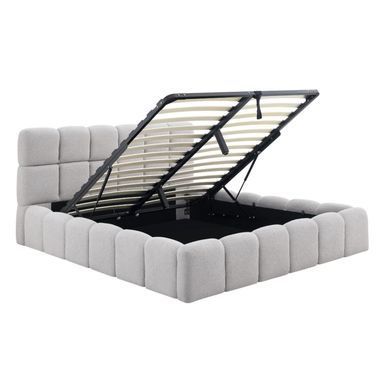 Кровать MEBEL ELITE MURACJA Boucle 160x200 см Серый