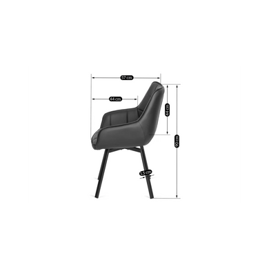 Обідній стілець поворотний MEBEL ELITE LUNA Чорний