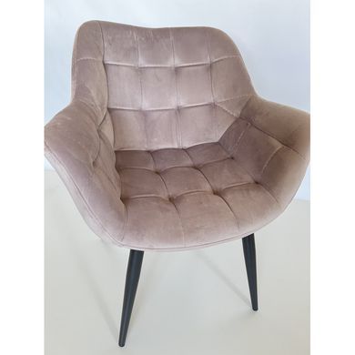 Стілець ELEGANTE чорний каркас/антична троянда