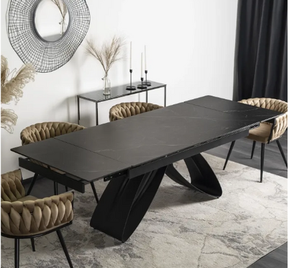 Стіл розкладний MEBEL ELITE LUIGI 160-240 смх91 см Чорний мармур
