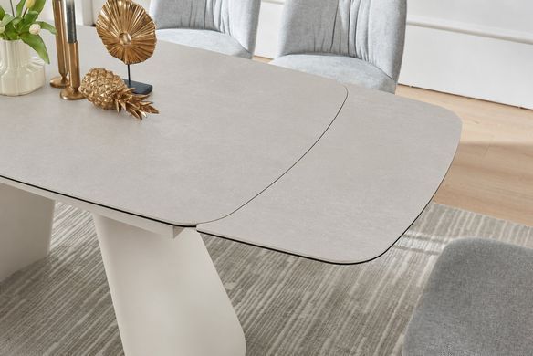 Стіл BROOKLYN CERAMIC 140(200)*80 сірий мат/кашемір