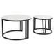 Комплект журнальних столів MEBEL ELITE JERRY Marmur 70* 70 см Білий
