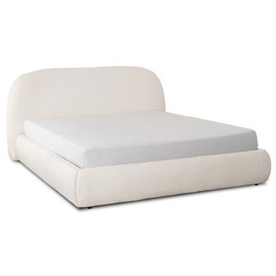 Ліжко MEBEL ELITE ROSSO Boucle 160x200 см Кремовий