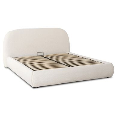 Ліжко MEBEL ELITE ROSSO Boucle 160x200 см Кремовий