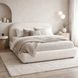 Ліжко MEBEL ELITE ROSSO Boucle 160x200 см Кремовий