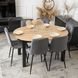 Стіл розкладний MEBEL ELITE HARRY 102-142х102 см дуб артизан/ чорний