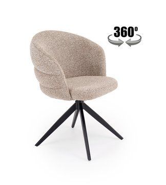 Крісло поворотне HALMAR K-604 бежевий, тканина AMICASA 02