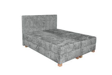 Ліжко HALMAR LARGO з вбудованим матрасом та підйомним механізмом 160x200см сірий
