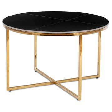 Журнальный стол MEBEL ELITE MARINE Marmur 80*80 см Черный