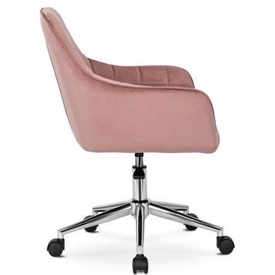 Крісло офісне обертове оксамитовий MEBEL ELITE FABIO Velvet Рожевий