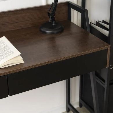 Письменный стол MEBEL ELITE CASS 120 см коричневый / черный