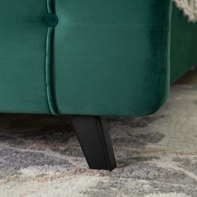 Ліжко двоспальне оксамитове MEBEL ELITE LINO Velvet 160x200 см Зелений