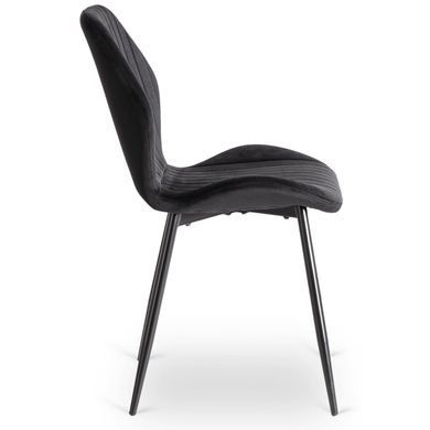 Стул бархатный MEBEL ELITE LILAC Черный