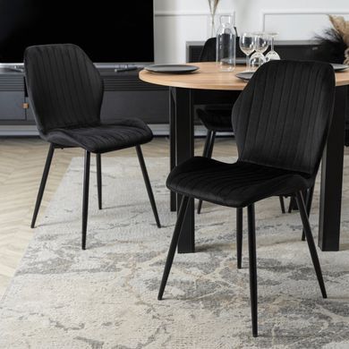 Стул бархатный MEBEL ELITE LILAC Черный