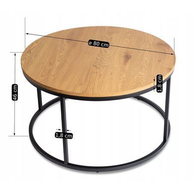 Журнальный стол MEBEL ELITE LELLA MAX 80*80 см Дуб золотой