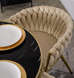 Стул бархатный MEBEL ELITE CAPRI Velvet Кремовый / Золотой