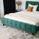 Ліжко двоспальне оксамитове MEBEL ELITE LINO Velvet 160x200 см Зелений