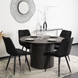 Стіл круглий розкладний MEBEL ELITE CHARLES 120-160х120 см Чорний