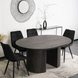 Стіл круглий розкладний MEBEL ELITE CHARLES 120-160х120 см Чорний