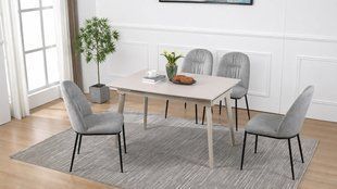 Стіл LORIAN CERAMIC 120(180)*80 білий/кашемір