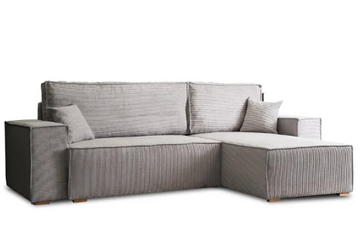 Угловой диван универсальный MEBEL ELITE ALEX 262 см ткань: серый