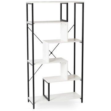 Стеллаж MEBEL ELITE AKRIS белый / черный