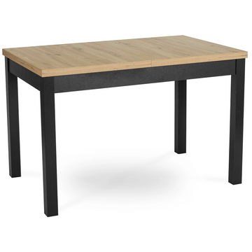 Стол раскладной MEBEL ELITE SKUBI 120-160х75 см дуб артизан/черный