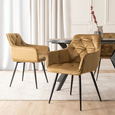 Обідній стілець MEBEL ELITE MODESTO Welur Гірчичний