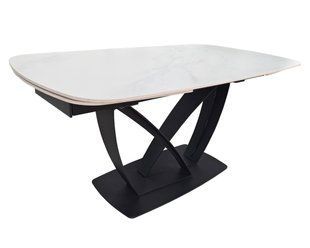 Стол TYLER CERAMIC 160(240)*90 Белый мат/Черный