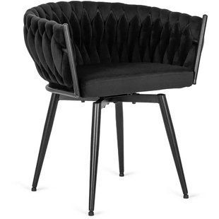 Стул поворотный бархатный MEBEL ELITE LILI Velvet Черный