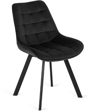 Стілець оксамитовий MEBEL ELITE RICK Velvet Чорний