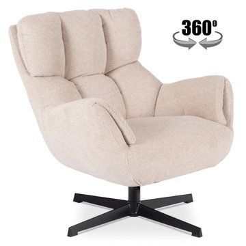 Кресло мягкое поворотное MEBEL ELITE REAL Кремовый
