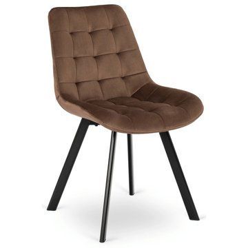 Стілець оксамитовий MEBEL ELITE RICK Velvet Коричневий