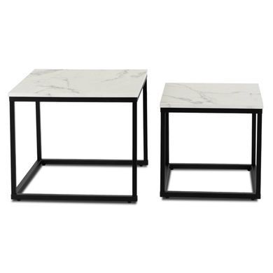 Комплект журнальных столов MEBEL ELITE ORI Marmur 50*50 см Белый