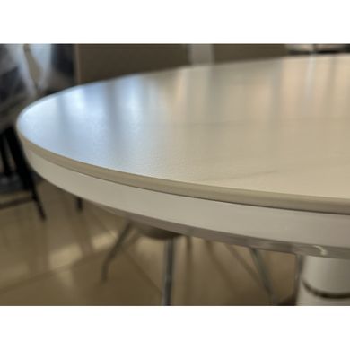 Стіл SANREMO CERAMIC 140(180)*80 білий ефект мармуру/білий глянець