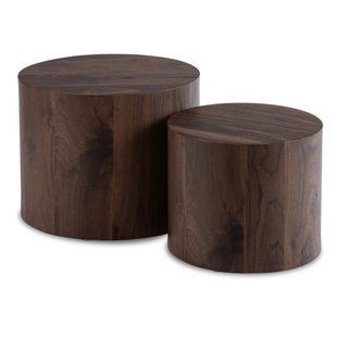 Комплект журнальних столів MEBEL ELITE LEILA 2 шт 53*53 см Горіх