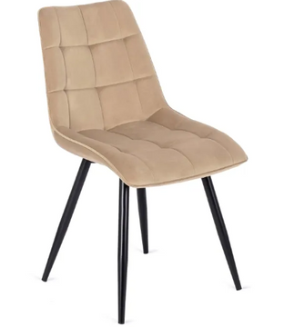Стілець оксамитовий MEBEL ELITE RIO Velvet Бежевий